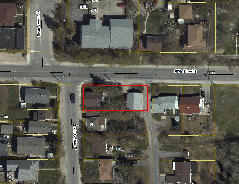 aerial view of the subject property