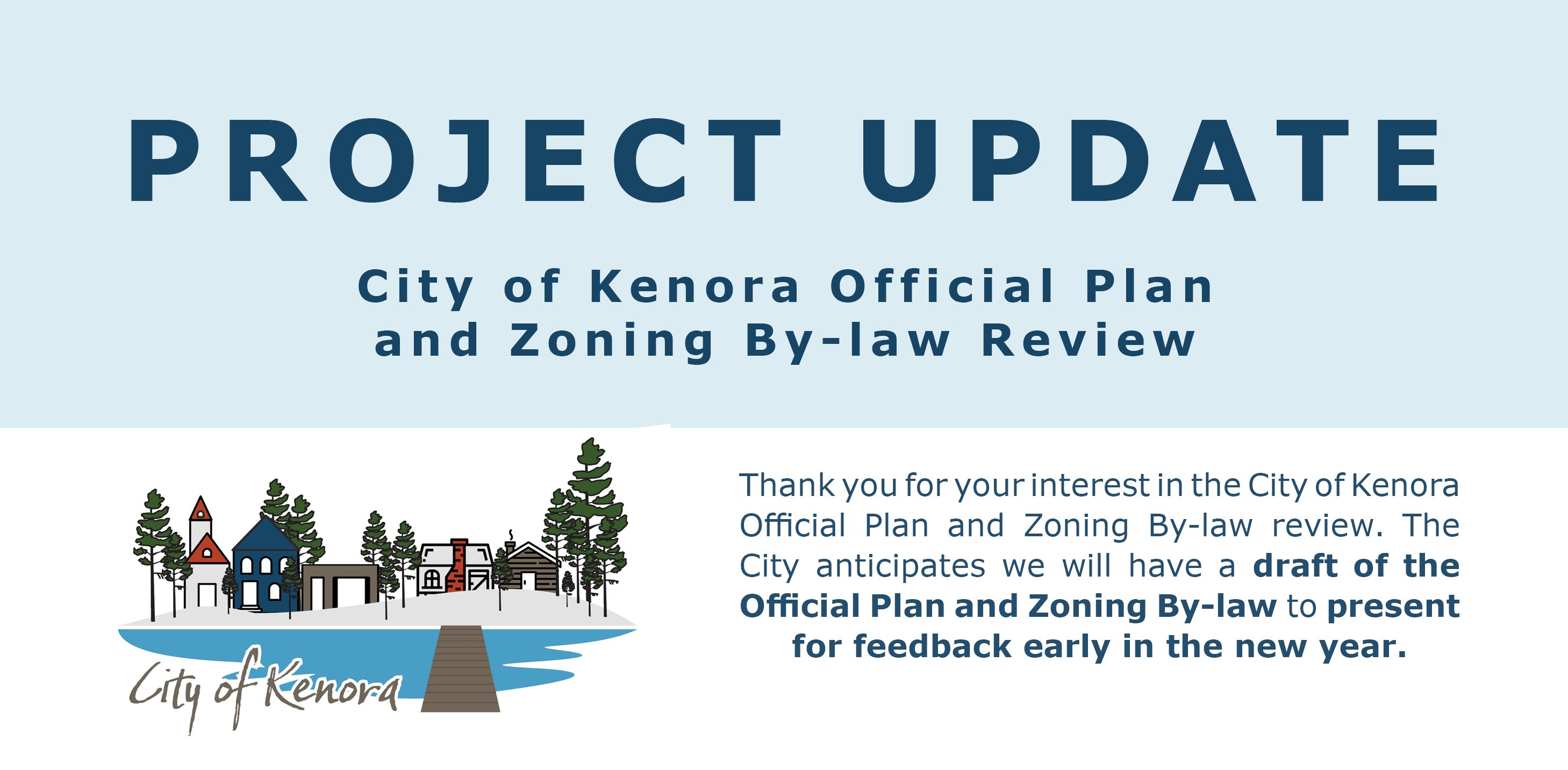 Official Plan and Zoning By-law Review logo and project update