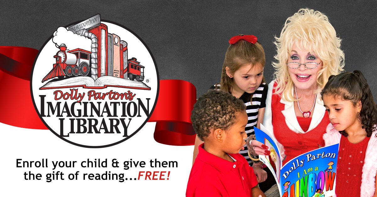 Dolly Parton reading with children