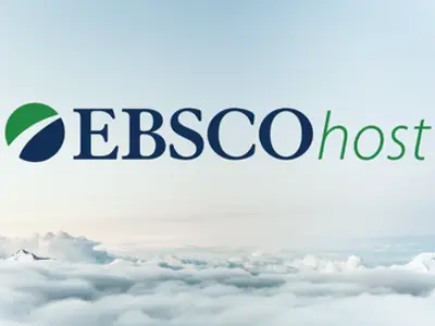 Ebscohost logo with clouds in the background.