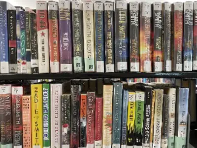 Fiction spines.