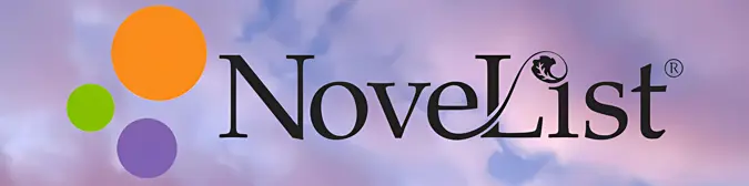 Sky with purple and pink clouds background with Novelist logo. 