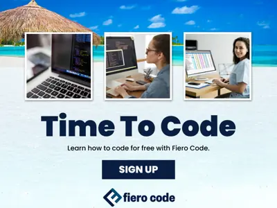 A college of children and adults alike using tech devices such as laptops to explore coding.